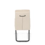 Židle jídelní, taštičkové pružiny v sedáku, madlo na opěráku, krémová látka, černý kov