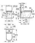 GROHE - Euro Ceramic WC kombi set s nádržkou a sedátkem softclose, rimless, alpská bílá 39462000