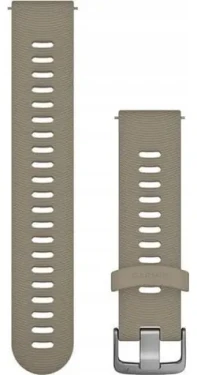 Garmin Řemínek silikonový pískový, ocelově stříbrná přezka / Řemínek / Quick Release 20 mm (010-11251-0Z)