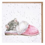 Přání Wrendale Designs The Snuggle is Real, 15x15 cm - Kočka