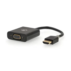 Nedis adaptér HDMI (M) - VGA/USB Micro-B/3,5mm zásuvka antracit / Adaptér / Pozlacené konektory / Přímý (CCBW34900AT02)