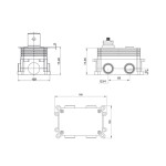 Mereo Sprchová sada s podomítkovou baterií - 3 cestná - oválný kryt CB60157TB4