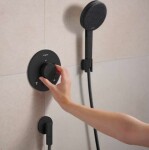 HANSGROHE - FixFit Fine S Nástěnné kolínko, matná černá 28882670