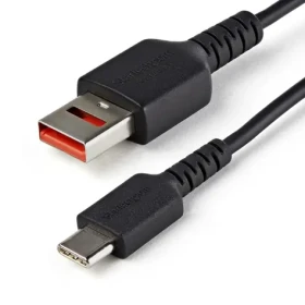StarTech černá / Bezpečnostní nabíjecí adaptér / USB-A - USB-C / 12 W / 1 m (USBSCHAC1M)