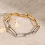 ELENYS Duo Chain – pozlacený náramek 18K žluté zlato Délka náramku: 18,5 cm