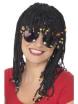 Smiffys.com Paruka Braided s copánky černá