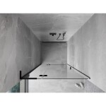 MEXEN/S - Mist-H L sprchové dveře křídlové levé 70, transparent, černá 8A5L-070-000-70-00-L