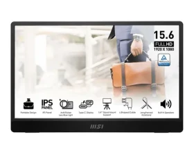 15.6" MSI PRO MP161DE E2 černá / Monitor / 1920x1080 / IPS / 60 Hz / přenosný (9S6-3PB70H-021)