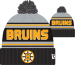 New Era Pánská zimní čepice Boston Bruins NHL Pom Wordmark