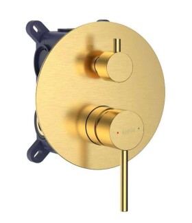 Kielle - Oudee I Baterie pod omítku pro 2 spotřebiče, s tělesem, brushed gold 10333206