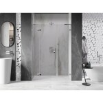 MEXEN/S - Lunar L sprchové dveře křídlové levé 150, transparent, chrom 834SL-150-050-01-00-L