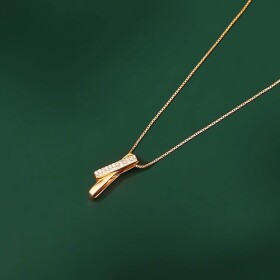 Stříbrný náhrdelník Josiane - stříbro 925/1000, Zlatá 39 cm + 5 cm (prodloužení)