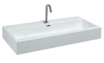 Laufen - Living Dvojumyvadlo na desku, 100x46 cm, se 2 otvory pro baterie, bílá H8184380001071