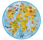 GOKI Kulaté puzzle Svět XXL
