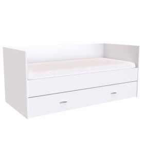 Nábytek Mikulík Zvýšené lůžko DUO s úlož. prostorem se 3 zvýšenými čely /vč.roštu/ - bílý lesk, antracit, aj.