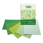 Barevné papíry Blok Happy Color Deco Green A4 170 g 20 listů