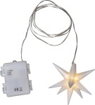 STAR TRADING Svíticí LED hvězda Alice, bílá barva, plast