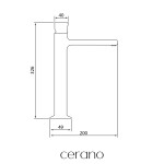 CERANO - Umyvadlová stojánková baterie Tondo - vysoká - černá matná CER-423529