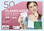 Flashcards - karty na učení, A6, tečky, 50 karet - modré