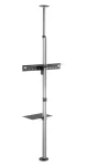 Equip Stojan TV podlaha-strop černá / Stojan TV / 37-70" / nosnost 30 kg / VESA 600x400 / otočný 360° (650621)