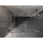 MEXEN/S - Lunar-F Duo sprchový kout skládací dveře 80 x 75 cm, transparent, grafit metal 836-080L-075P-95-00