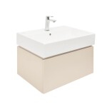 Koupelnová skříňka s umyvadlem SAT Feel 60x30x46 cm pískově béžová mat SATFEEL60BEU2B SATFEEL60BEU2B