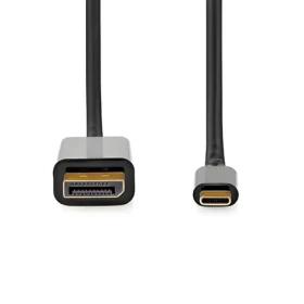 Nedis USB-C - DisplayPort černá / Kabel adaptérový / USB 3.2 Gen 1 / 4K 60Hz / 2 m / pozlacené konektory (CCGB64352BK20)
