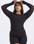 Tričko Organic Basics Active Mesh Long Sleeve Tee Black