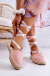 Dámské vázané espadrilky Big Star JJ274864 Růžová 39