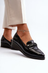 Dámské lakované boty Loafers Black Polike