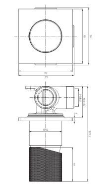 OMNIRES - CONTOUR podomítková sprchová baterie, kartáčovaná měď CT8045CPB