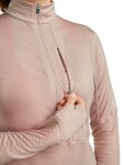 ICEBREAKER Wmns Mer 200 Realfleece Descender LS Half Z, Pink Quartz (vzorek) velikost: S