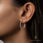Royal Fashion náušnice 14k zlato Vermeil GU-DR23081E-ROSEGOLD-MOONSTONE-TOPAZ