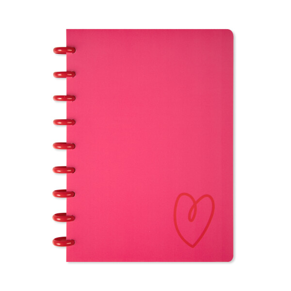 Růžový kroužkový blok - Srdce - Albi