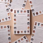 Rifle Paper Co. Poznámkový blok Dog Days, bílá barva, papír