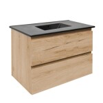 Koupelnová skříňka 2 zásuvková s umyvadlem SAT B-Way 79x50x45 cm dub mat BWAY280OAKU4B BWAY280OAKU4B