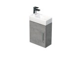 Koupelnová skříňka s umyvadlem SAT Cube Way 40x47,5x20 cm beton mat CUBE320401DBE CUBE320401DBE