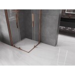 MEXEN/S - Velar Duo čtvercový sprchový kout 90 x 90, transparent, růžové zlato 871-090-090-02-60
