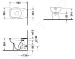 DURAVIT - D-Code Stojící WC, zadní odpad, bílá 21150900002