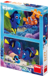 Puzzle 2x77 dílků: Dory se našla