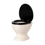 Maileg Toaleta pro myšky Maileg Off-White / Black, černá barva, kov