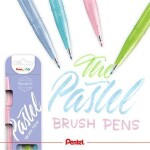 Pentel Brush Sign Pen SES15 sada 4 ks Pastel