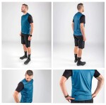 Dres FORCE MTB RULES krátký rukáv, modrý (Barva modrá, velikost 5XL)