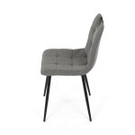Jídelní židle, šedá, látka, DCL-V2017 GREY2