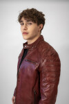 Pánská Kožená Bunda Red Classic Førge Brixton Červená Velikost: 6XL