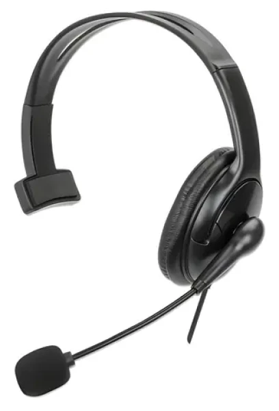 Manhattan Mono černá / Headset / Monofonní / USB / Mikrofon / 2m kabel (180849)