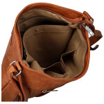 Stylová dámská koženková crossbody kabelka Minja, hnědá