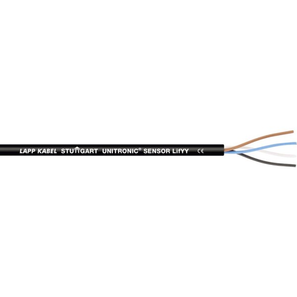 LAPP 7038898/1000 senzorový kabel UNITRONIC® SENSOR LifYY 3 x 0.25 mm² černá 1000 m