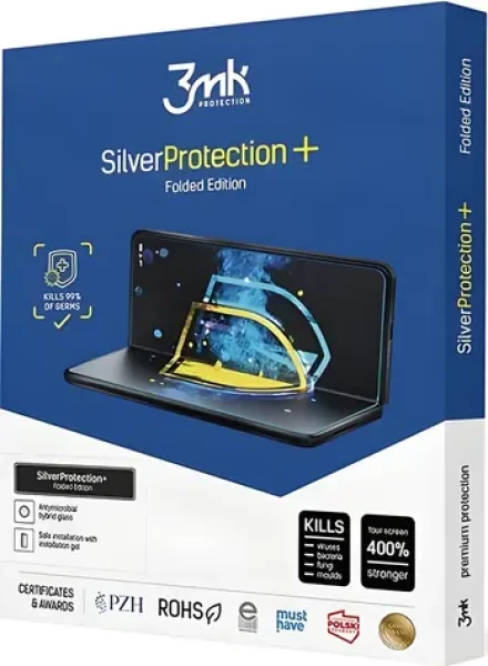 3mk SilverProtection+ Motorola Razr 40 Ultra / Ochranná fólie / Folded Edition / Antimikrobiální / Mokrá instalace (3M005753)