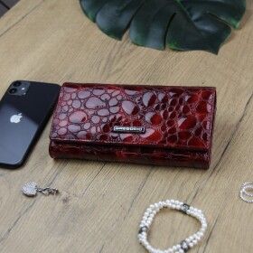 Extravagantní dámská kožená peněženka Lucio, červená